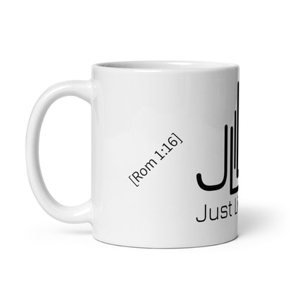 White glossy mug