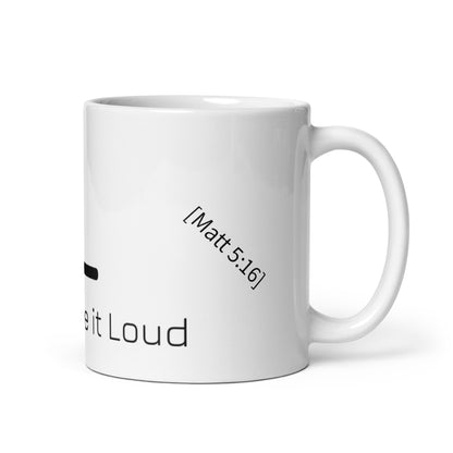 White glossy mug