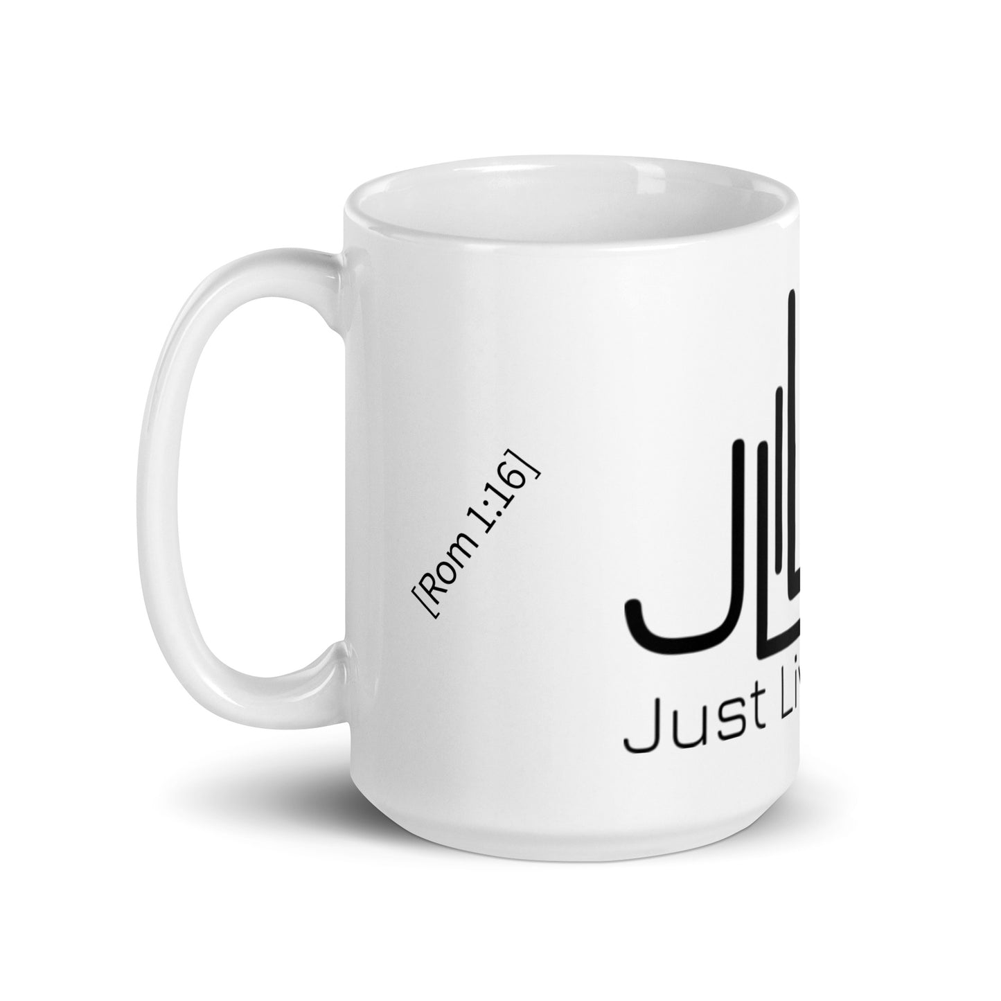 White glossy mug