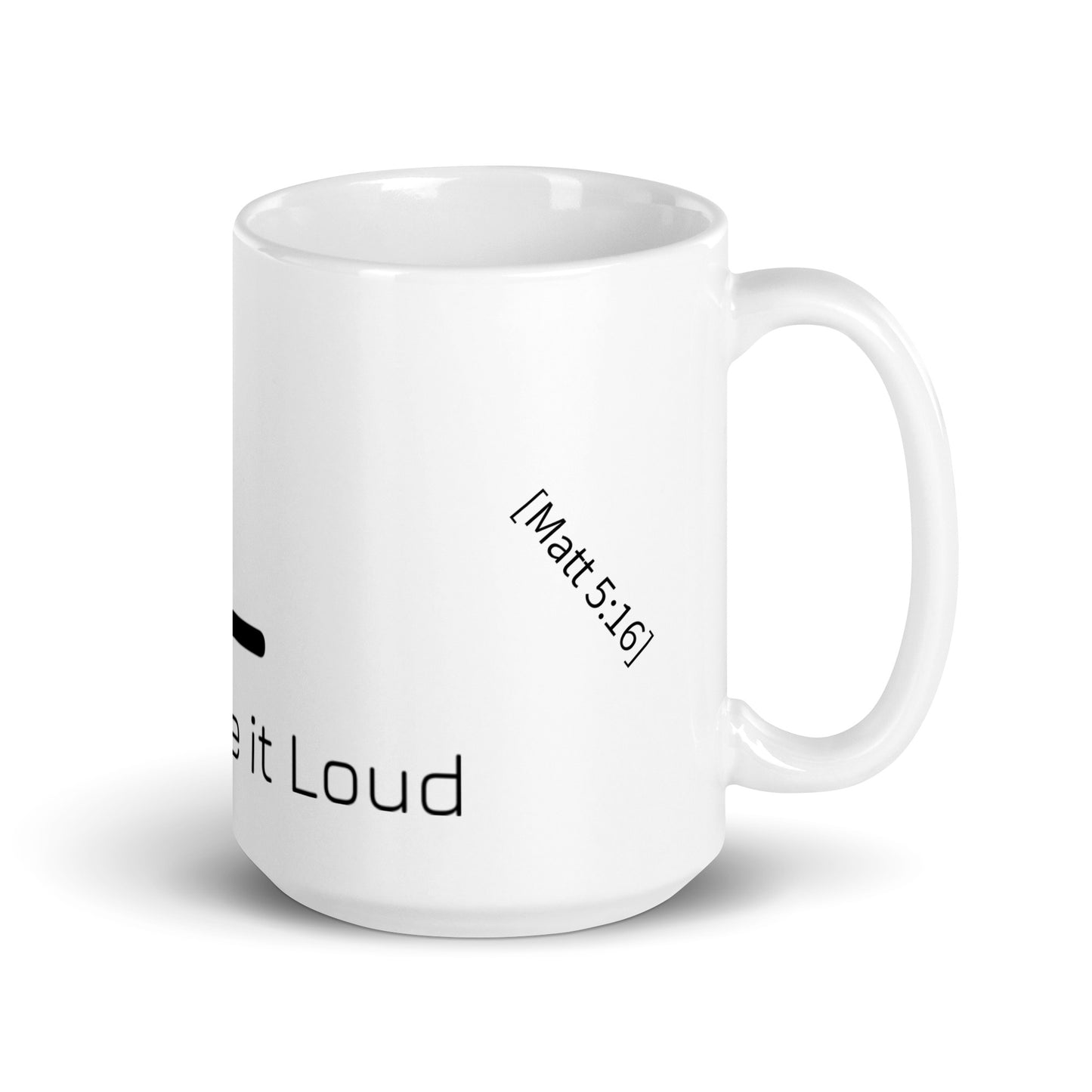 White glossy mug